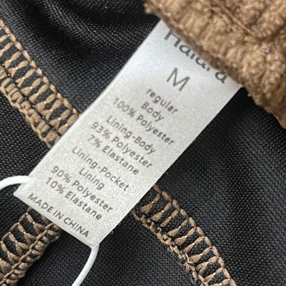 HALARA High Waisted Pocket Straight Leg Mop Corduroy Pants Medium Brown NEW - Picture 5 of 9